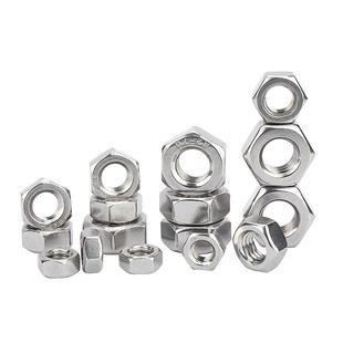 金超M2M3M4M5M6M8M10M12M16304不锈钢六角螺母螺栓螺帽螺丝帽大全