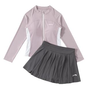 贵人鸟长袖泳衣女分体2025新款遮肉微胖女孩保守大码防晒温泉泳装