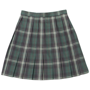 重返巴黎日暮边界原创深绿色JK格裙校供感百褶格子半身裙英伦春夏