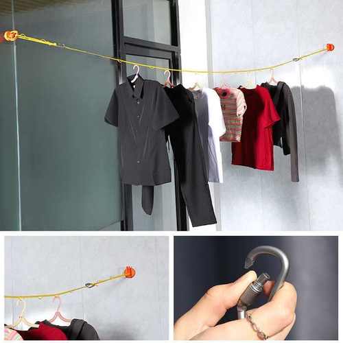 旅行便携晾衣绳免打孔酒店民宿晾晒神器吸盘防滑绳自驾游出行必带