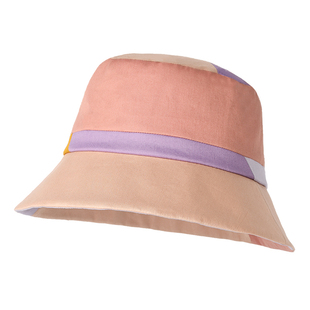 卡蒙太阳帽女防晒洋气时尚撞色渔夫帽盆帽防紫外线夏季遮阳帽全棉