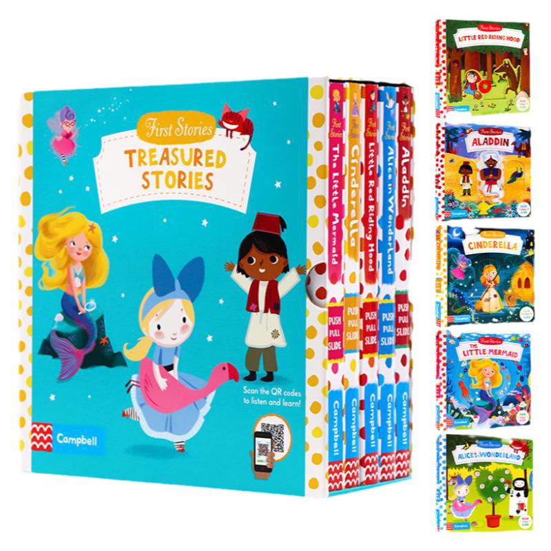 【附音频】First Stories Busy系列5册童话篇 Alice in Wonderland 英文原版绘本 爱丽丝梦游仙境 经典童话启蒙机关操作纸板书