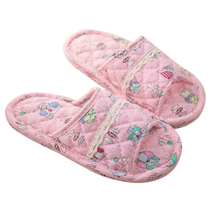 儿童拖鞋女室内家居可爱卡通静音布艺布底地板男宝宝四季可机洗