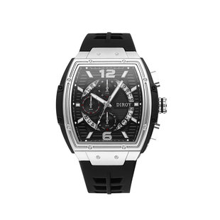 Diroy迪罗伊【情人节礼物】酒桶形男士腕表潮流多功能商务手表