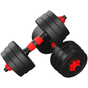 健身哑铃男女家用一对可拆卸杠铃套装练臂肌20kg30亚铃两用组合40