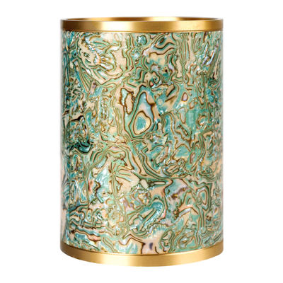 耘籍阁文房四宝螺钿黄铜毛笔笔筒