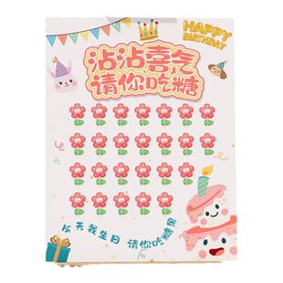 宝宝周岁宴生日布置装饰请你吃糖场景男女孩酒店道具迎宾立牌kt板