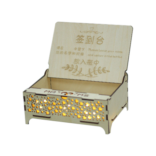 木个性定制婚礼结婚生日年会毕业活动指纹发光签到台桌牌布置用品