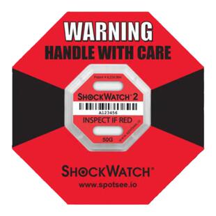 shockwatch二代进口物流运输监测防震防撞防冲击防震标签防碰撞标