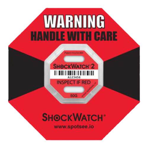 shockwatch二代进口物流运输监测防震防撞防冲击防震标签防碰撞标