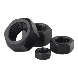 8.8级发黑细牙六角螺母 螺帽螺丝帽幼牙螺帽M8M10M12M18M20*1.5