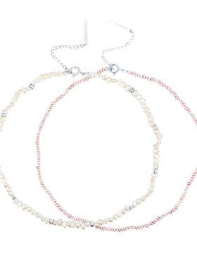 周雨彤同款银石子淡水珍珠项链