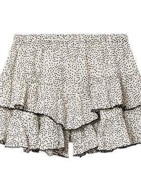 【26早秋新品】MARANT ETOILE JOCADIA法式荷叶边波点印花短裤