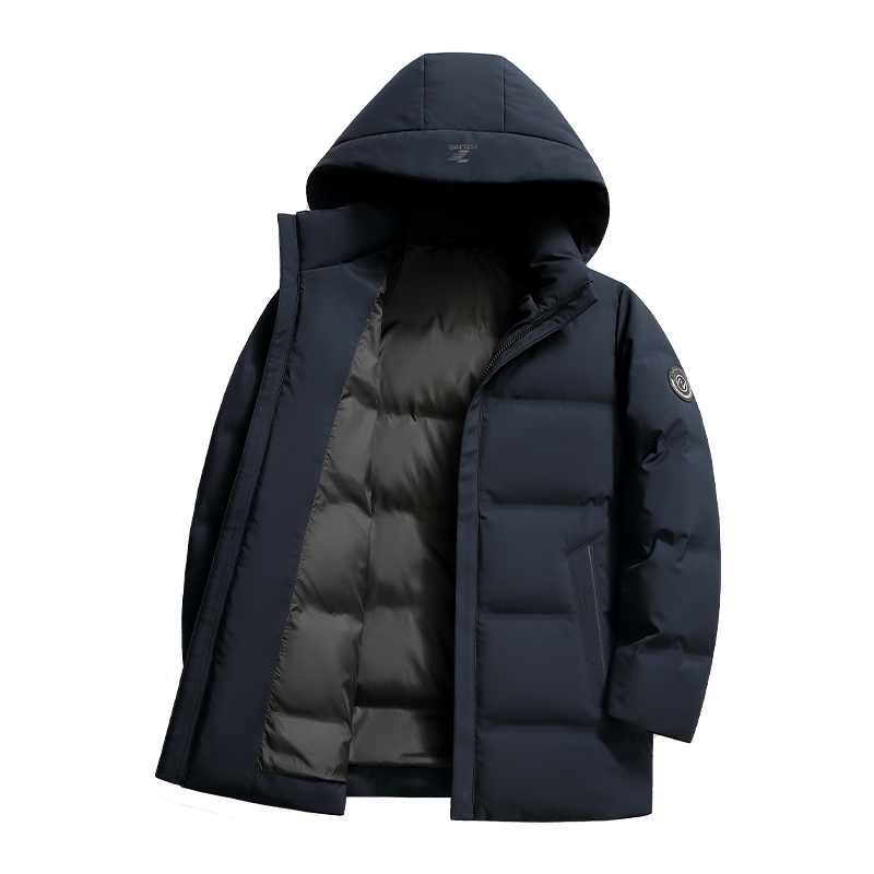雅鹿羽绒服男士2024冬季新款加厚保暖爸爸装可拆卸帽商务休闲外套