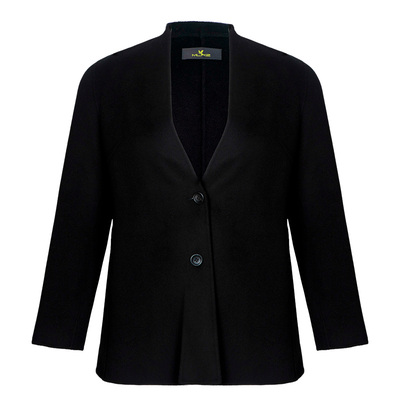 美丽客栈大码宽松短款双面呢大衣