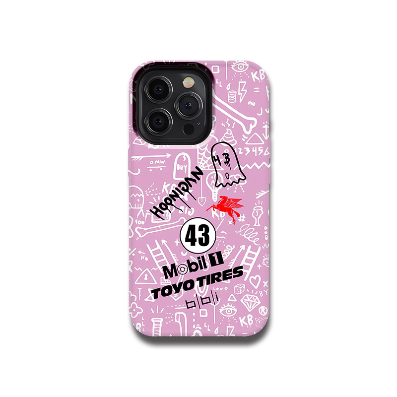 911保时捷粉猪霍尼根赛车适用iPhone16ProMax手机壳华为Pura70Ultra全包三星S24小米14软红米Turbo3硬一加ACE