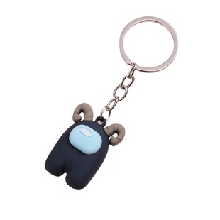 游戏among us周边太空狼人杀钥匙扣圈硅胶挂件吊饰包饰5色小礼品