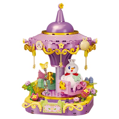 蜜雪冰城雪王花花游乐园系列益智拼装玩具可爱生日礼物积木送礼