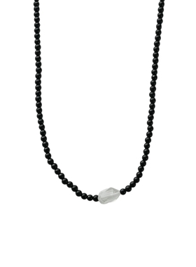原创黑玛瑙月光石项链轻奢