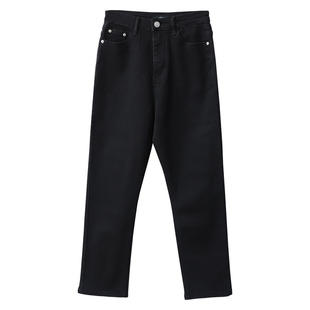 widelia牛仔裤2025年秋季新款高腰显瘦烟管裤修身直筒小脚九分裤