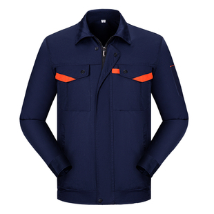 春秋长袖工作服男女套装耐磨工程维修工厂工人车间劳保服上衣定制