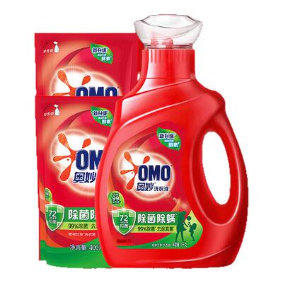 奥妙洗衣液3.6斤(1kg瓶装+400g*2袋装)【下拉享砍价】