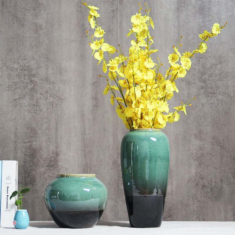 景德镇水培陶瓷花瓶新中式欧式现代家居插花花器摆件三件套手作