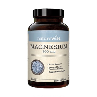 Naturewise镁补充剂海洋镁元素钙镁片非甘氨苏糖酸镁美国进口正品