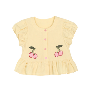 小O宝童装 女宝宝短袖套装森系甜美2026夏季新款女童水果套装裙