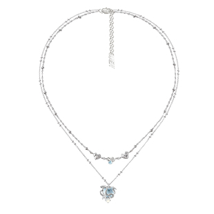 MASW麻秀原创设计灵蛇起舞系列清冷蛇院项链小众蓝色新款锁骨链女