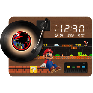 超级玛丽电表箱装饰画卡通中古风配电箱挂画万年历弱电箱遮挡壁画