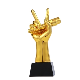 音乐唱歌口才演讲比赛学校水晶少儿奖杯定制定做主持人讲师金话筒