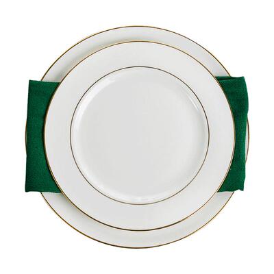 金边盘子6只装骨瓷盘家用菜盘