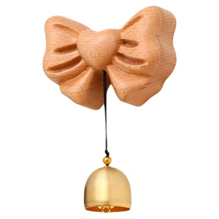 入户风铃蝴蝶结挂饰多巴胺门铃纯铜铃铛店铺开门进门提醒磁吸铃铛