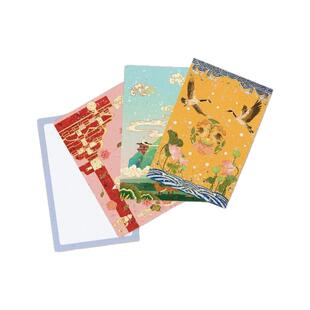 陕西历史博物馆文创四季系列明信片生日祝福手写卡中国风新年礼物