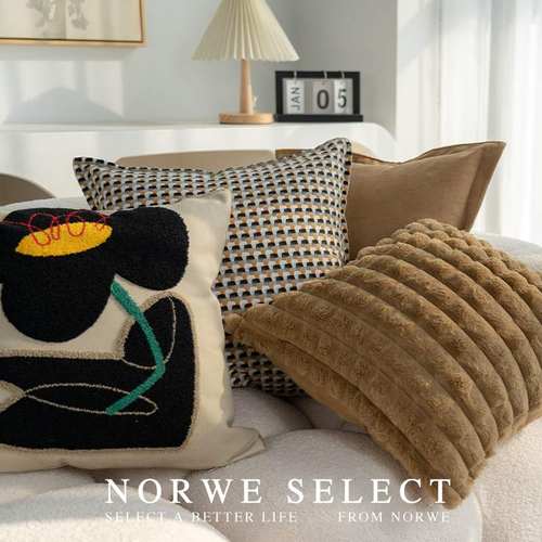 飘窗抱枕套装组合沙发感轻抱客厅高级北欧沙发垫风枕网客厅奢红和