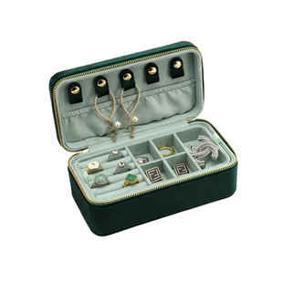 高档首饰收纳盒便携黄金项链戒指耳环珠宝收纳盒轻奢高级旅行出差