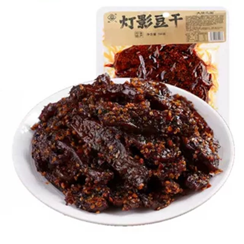 张飞豆干灯影豆干100g袋装重庆特产五香麻辣豆腐干冷吃下酒菜零食