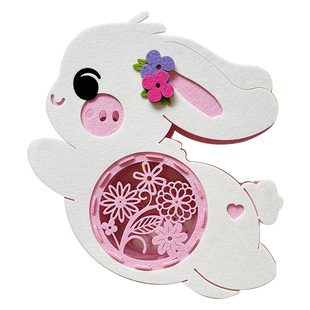 2026年春节元宵儿童恐龙手提小灯笼纸幼儿园diy手工花灯led兔子灯