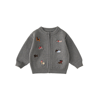 儿童毛衣冬装女童外套加厚针织衫男童毛线衣秋冬衣服宝宝上衣洋气