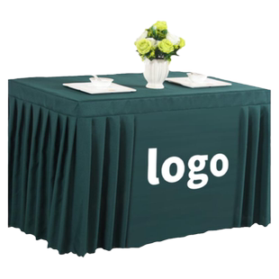 定做纯色公司会议桌布套广告地推桌布展会促销活动印LOGO签到台布
