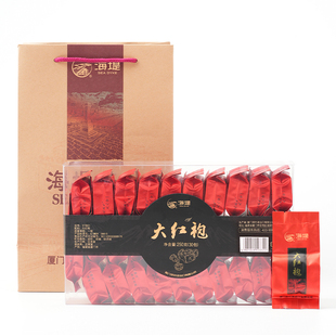 海堤茶叶旗舰店乌龙茶XT5921礼盒装250g岩茶乌龙茶大红袍透明盒