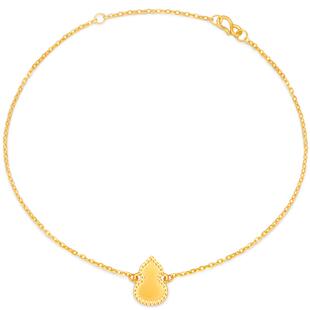 明牌珠宝足金手链 5G金简约手链小团圆金珠圆珠手链单链 AFK0114