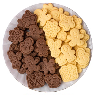 网红圣诞姜饼人饼干蛋糕装饰围边星星麋鹿雪花平安夜甜品烘焙摆件