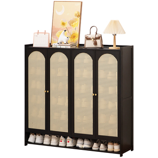 鞋架子多层家用门口入户鞋柜出租房室内好看简易带门防尘置物收纳