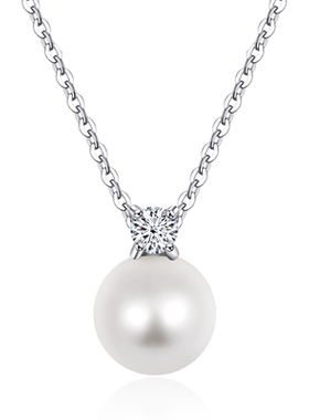 THEONE珍珠莫桑石十字链