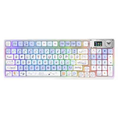狼蛛F98pro客制化三模机械键盘