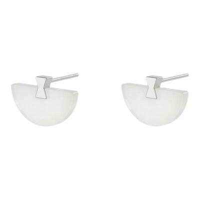 DOVETAIL/卯时折扇mini燕尾榫银色饰面白玉套组