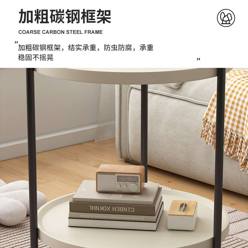 小茶几移动沙发边几小桌子客厅家用置物架简约现代小推车带轮边柜