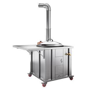 304不锈钢灶炉用柴火灶家用烧木柴大锅台农村无烟轮毂移动土灶台